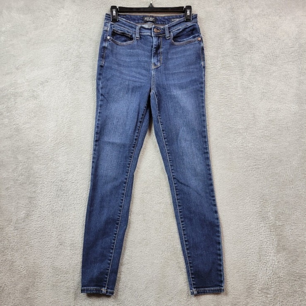 Judy Blue Skinny Fit Jeans Womens 5X27 (Fits 26X28) Blue Stretch Dark Wash
